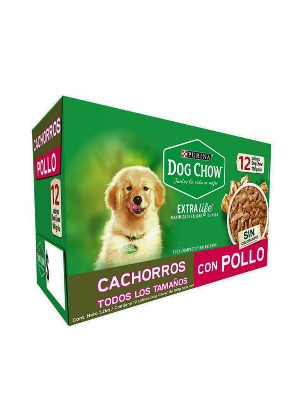 Dog Chow Pouch Cachorro Pollo (12 sobres)