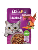 Caja Whiskas Tasty Mix Alimento Húmedo (12 sobres)