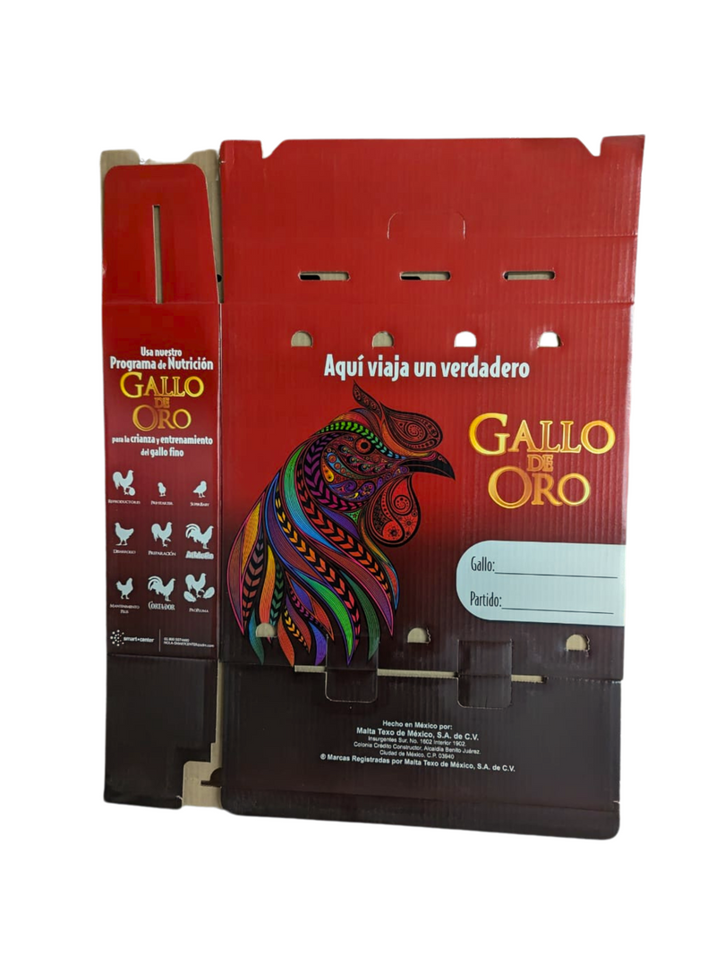 Caja Transportadora Gallo de Oro