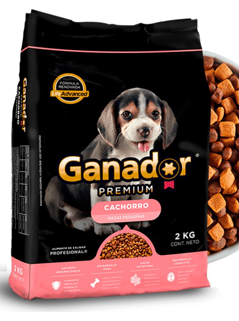 Ganador Premium Cachorro Razas Pequeñas (20 KG.)